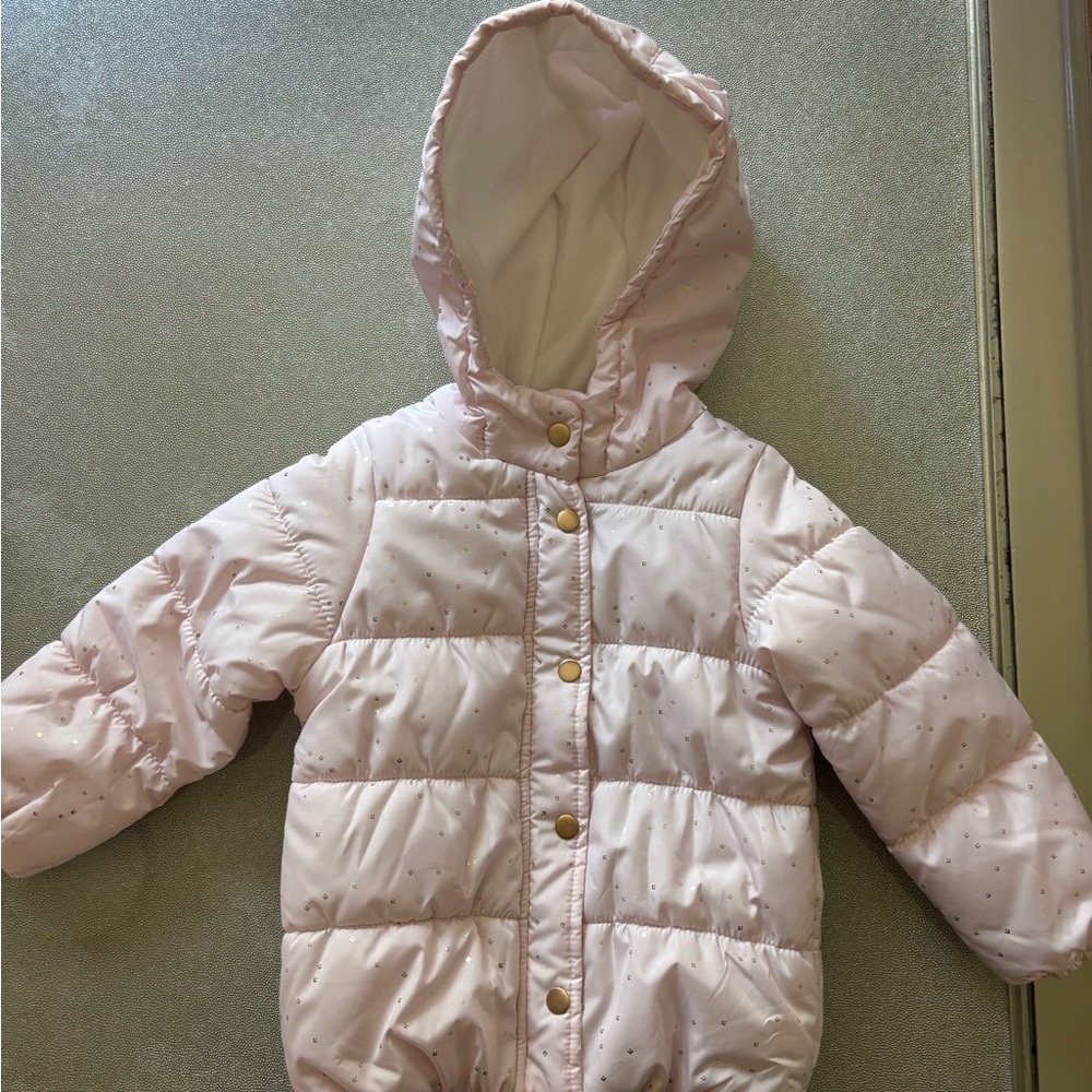 Carter's Pink and Gold Snow Suit & Puffer Jacket